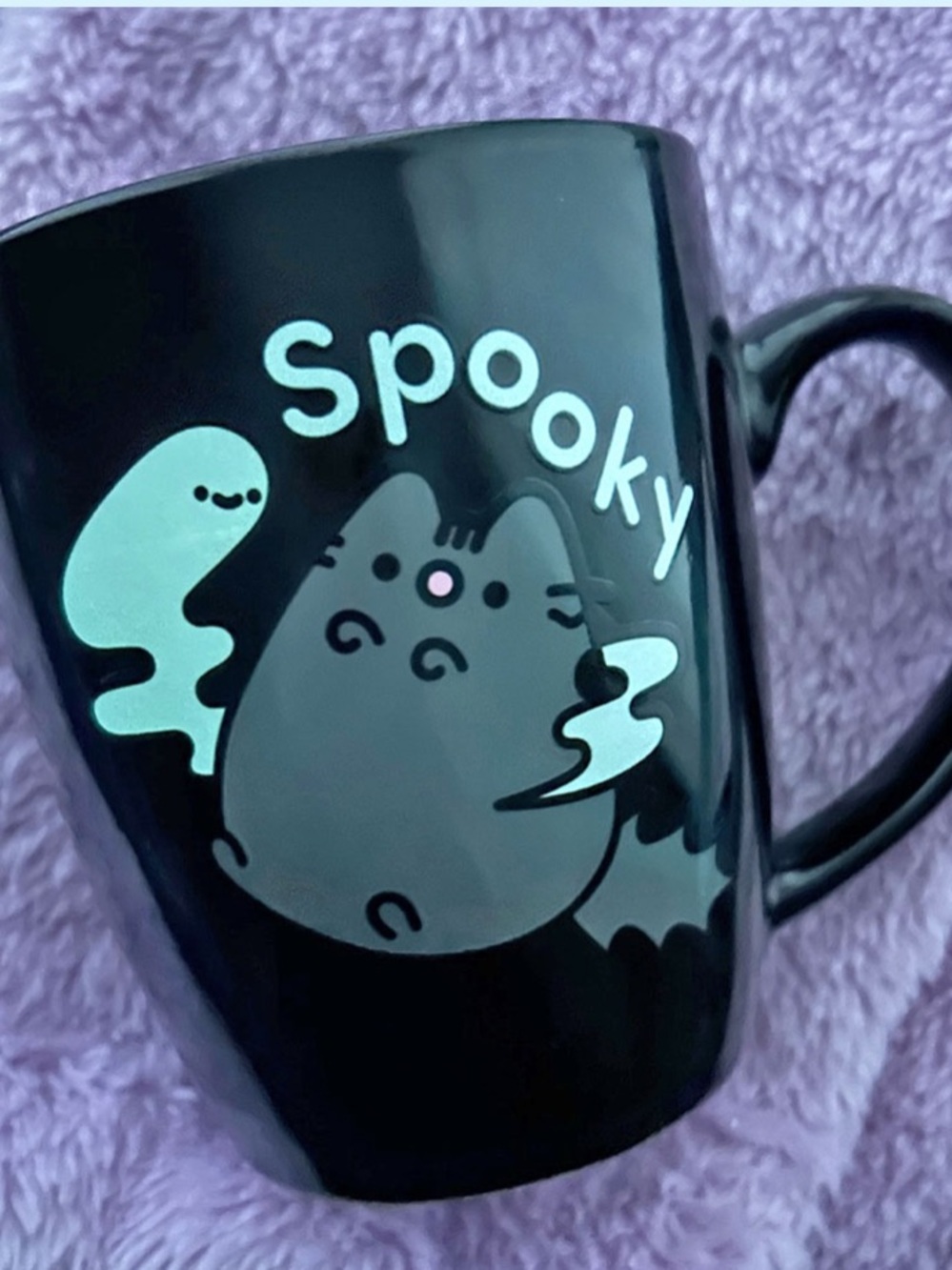 Pusheen Black Glow-in-the-Dark 'Spooky' Ceramic Mug